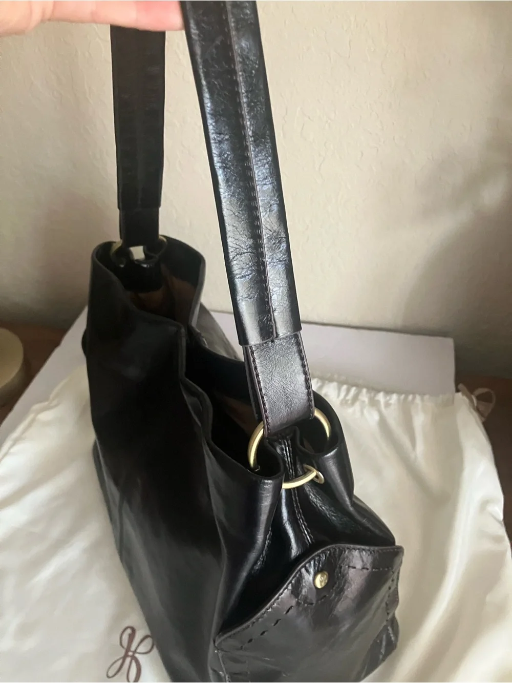 HOBO Black Seneca Shoulder Bag